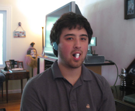 Me, sitting and waiting for the silicone to harden in my ears  